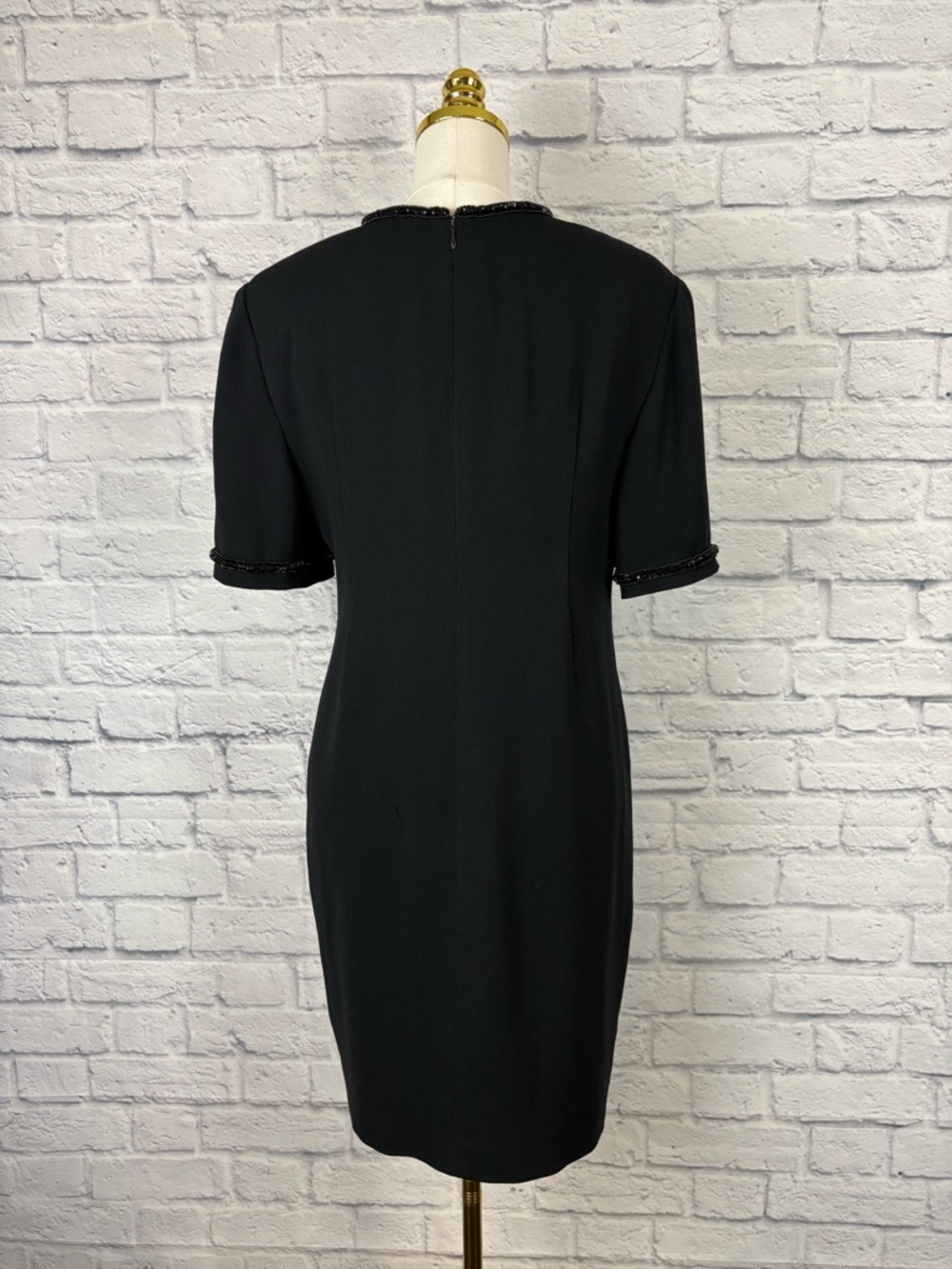 Badgley Mischka shift dress beaded Trim size 14 - Picture 3 of 7